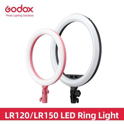 Godox LR120 LR150 LED Ring Light Annular Lamp Bi-color 3000K-6000K Ring Lamps for Video YouTube Ringlight Makeup Light