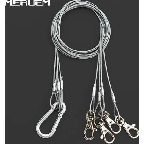 1 Bag 4pcs/set Lights Suspension Kit Stainless Steel Hang Rope, Hook Galvanized Cable, Hanging Grow lamp Fixtures 15kg
