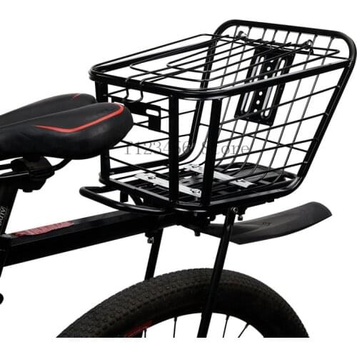 Bicycle Basket Bicycle Basket Bag Foldable Metal Wire Basket Front Bag Rear Hanging Basket Mountain Bike Folding Bike (Black)