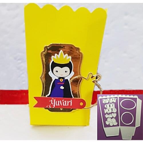 Nice templates for popcorn box, for photo clippings, decorative DIY paper embossing cards, new