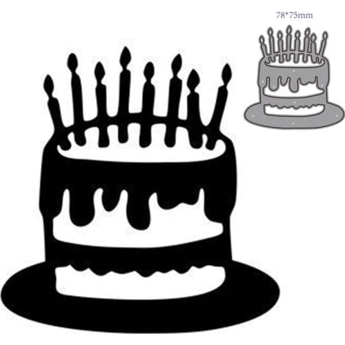 Metal Cutting Dies Cut Mold Birthday Cake Decoration Scrapbook Paper Craft Knife Mould Blade Punch Stencils