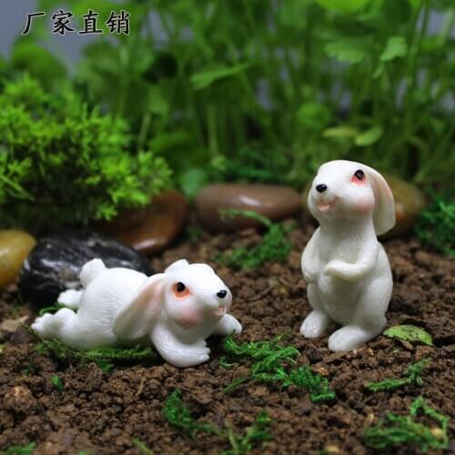 Succulent Micro Landscape Small Decoration Cute Little Rabbit Creative Crafts Cake Decoration Cartoon Figure Gardening Landscape