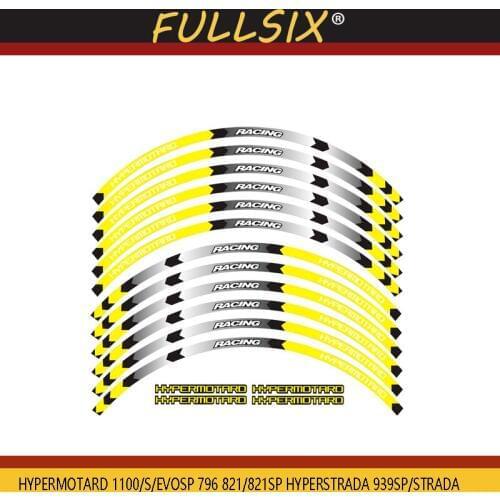 Motorcycle Wheel Sticker Decal Reflective Rim Suitabl For Ducati HYPERMOTARD 1100/S/EVOSP 796 821/821SP HYPERSTRADA 939SP/STRADA
