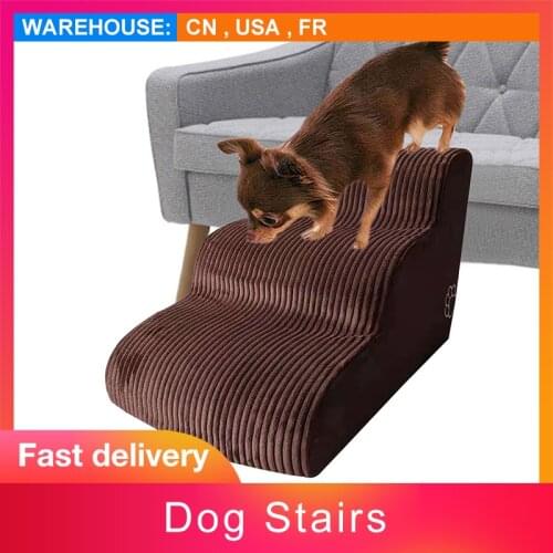 New Dog House Pet 2/3 Steps For Small Dog Anti-slip Cat Dog Ramp Pet Ramp Ladder Removable Dogs Stairs Casa De Perro Accessories