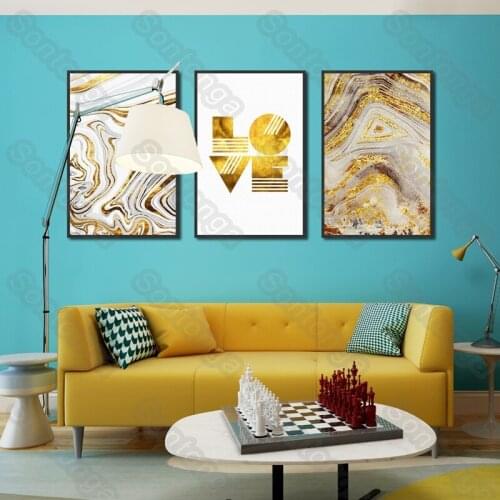 New Chinese Golden Lines Landscape Source Documents Decorative Painting Bedroom Room Layout Decorations Wall Stickers Wallpaper