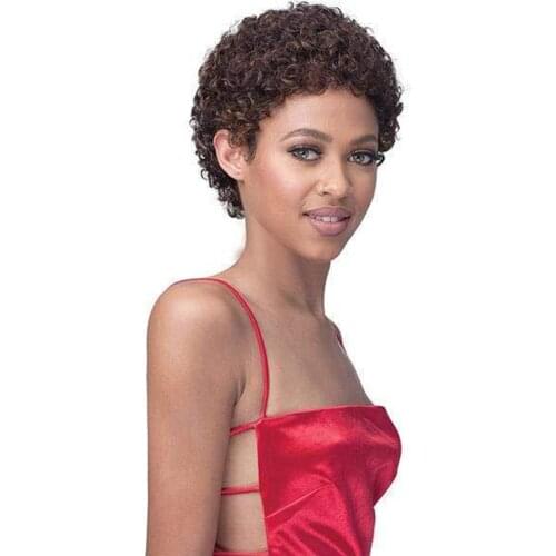 Human Hair NATURAL SHORT CURLY STYLE Wigs Afro Curly Unprocessed Human Hair Wigs