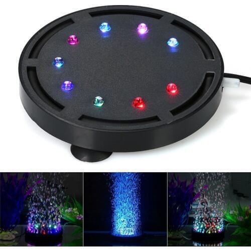 7 Colors Underwater Submersible Fish Tank Light Changing LED Air Light Aquarium Air Bubble Lamp Making Oxygen For Fish Tank