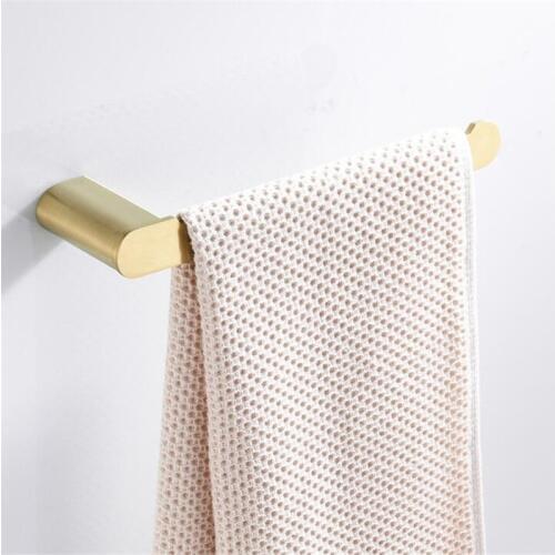Towel Bars Brushed Gold Stainless Steel Wall Mounted Bathroom Towel Ring Towel Holder Bathroom Accessories Hardware Towel Hooks