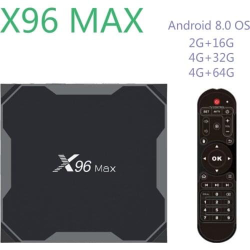 X96 Max+ Android 9.0 Smart TV Box 2G+16G/4G+32G/4G+64G Amlogic S905X2 H.265 4K Media Player USB 3.0 Set Top Box PK X96 mini