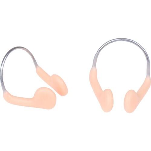 Durable No-Skid Soft Silicone Steel Wire Nose Clip for Swimming Diving Water Sports Nose Clip Skin Color Swimming Accessories