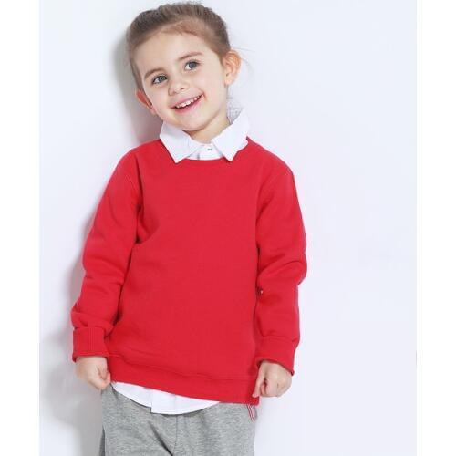 Plain Basic Girls Outerwear Red Girls Hoody Boys Pullover Hoody Unisex 2021 Spring Kids Clothes 2 3 4 6 8 9 Years Old AKH165005