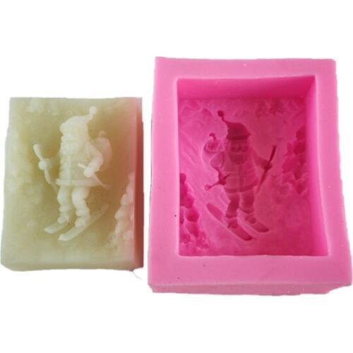 Christmas Santa Claus Silicone Mold Cake Soap Mold Fondant Cake Decorating Tools Mould Handmade Soap Silicone Crafts