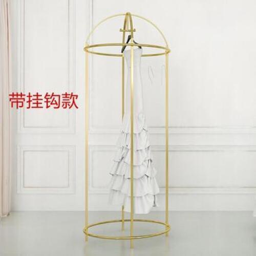 Tieyi wedding dress rack special wedding dress store dedicated hangers is a high-end display rack dress is hanging on the side o