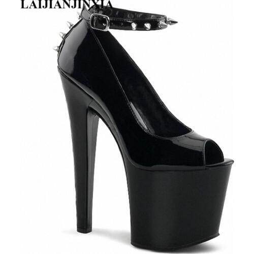 LAIJIANJINXIA Sexy Spring Women Pole Dancing Pump 17cm High Heels Platform Shoes Night Club Wedding Party Dress Dance Shoes