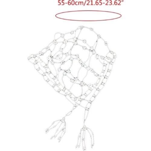 Vintage Headband Wedding Bridal Pearl Chain Headpiece Beads Headwear Hair Jewelry Costume for Womens C1FE