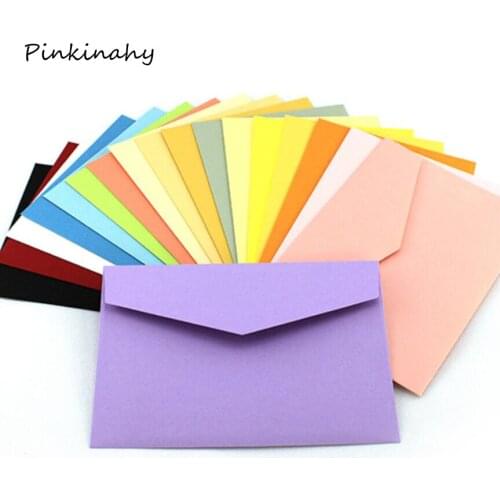 10 Sheets/lot Colorful Envelopes Paper Retro Blank Mini Paper Envelopes Wedding Party Invitation Greeting Cards Gift 115*82mm