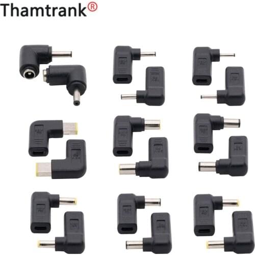10pcs Lenovo for Notebook Charge USB Laptop Power Adapter Connector Dc Plug Type C Female to Universal Male Jack Converter