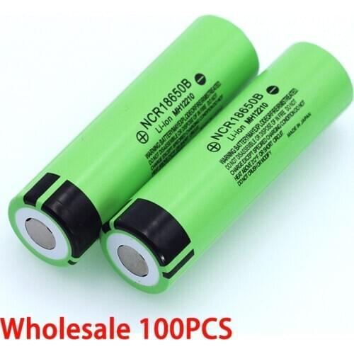 100price New Original NCR18650B 3.7v 3400mah 18650 Lithium Rechargeable Battery For Flashlight batteries wholesale