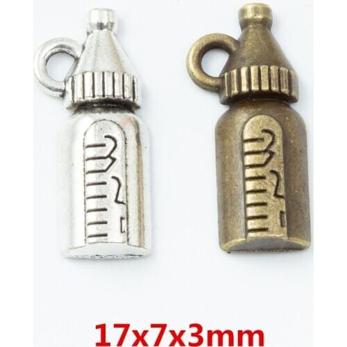 120 pieces of retro metal zinc alloy Feeding bottle pendant for DIY handmade jewelry necklace making 6821