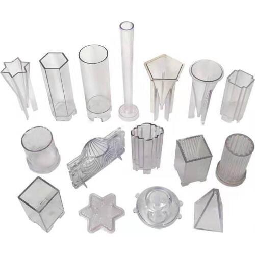 16pcs/Set DIY Candle Mold Cylindrical Spherical Square Handicraft Plastic Mold For Gift Making Handmade Soap Mold Craft Moulds