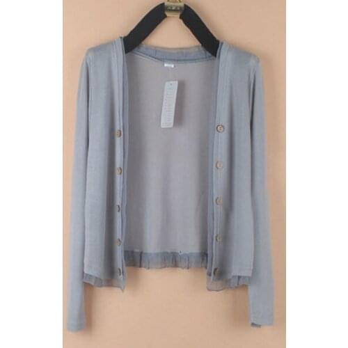 Summer Women Short Thin Cardigan Sun Protection Clothing Tops Plus Size For Swimsuit Beach Cape Blusas Femininas