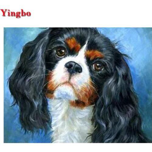 Full circular 5D DIY Diamond Painting Cavalier King Charles Spaniel Diamond Embroidery pet Cross Stitch kits rhinestones picture