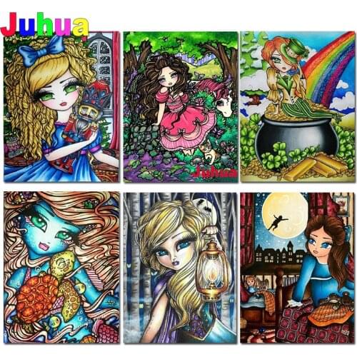 5D DIY Diamond Painting Cartoon Fairy Full Square Round Drill Cross Stitch Diamond Embroidery Sale Handmade Gift New Arrival