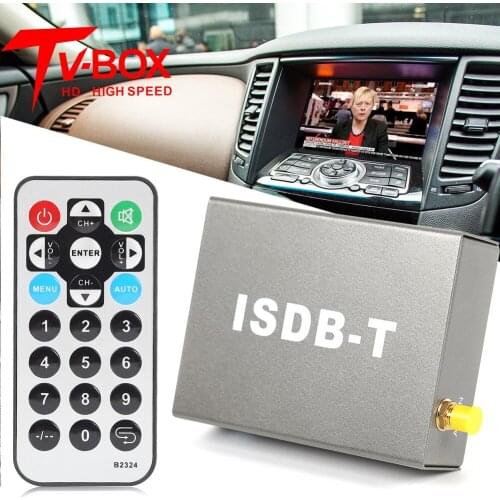 Car Mobile Analog TV Box SSDB-T Standard Definition 1 Seg External Digital TV Receiver Box with Remote Control Antenna