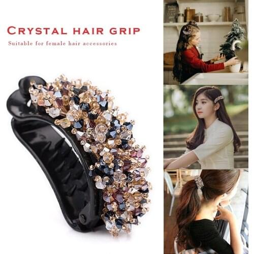 Bling Bling Kawaii Hair Clip Crystal Sparkling Rhinestones hair Claw Hairwear hair pin Clamp hair Accessories female women gifts