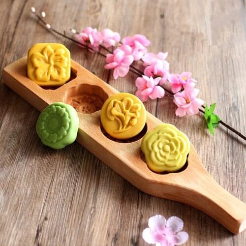 Mold of Wood Ice skin mooncake / Mung Mung Bean Cake Dim sum / Pumpkin Biscuit / New year Cake Bread Baking Mold