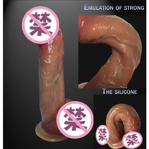 Flesky muscle king simulation dildo realistic G spot stimulation soft silicone penis scrotum huge big penis JJ super soft super