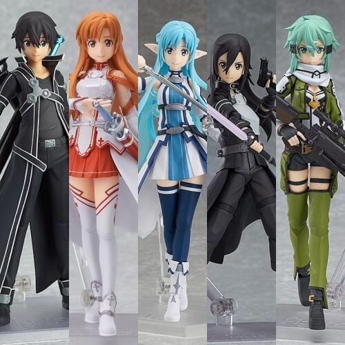 Figma Anime Sword Art Online 15cm Ausna kirigaya kazuto Boxed Action Figure Toys