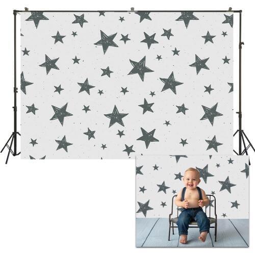 HUAYI Photo Background Newborns Baby Child Photography Backdrops Customize Studio Stars Pattern Photoshoot Backdrop US231
