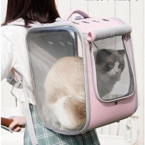 Cat bag out portable cat cage backpack schoolbag dog large travel box space capsule winter