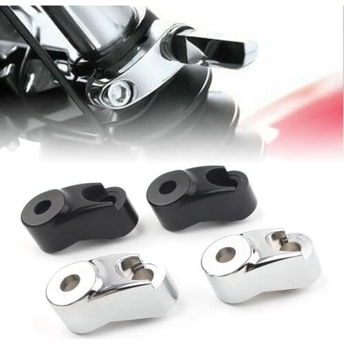 Motorcycle Front Turn Signal Bracket Relocation Left+Right Mount for Harley Dyna Sportster XL883 XL1200 FXRT FXRS FXD 39mm 49mm
