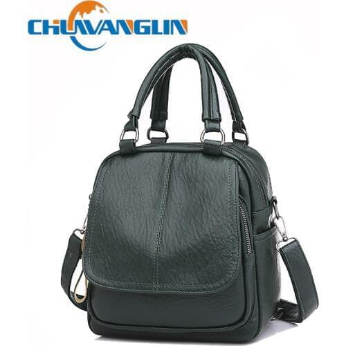 Chuwanglin small backpacks for womens leather backpack fashion school bags for teenage girls Multifunction shouder W2720