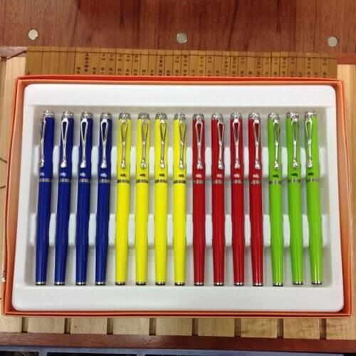 Wholesale Promotion Jinhao 301 Fashion Colorful 0.7mm Rollerball Pen with Diamond Luxury Metal Ballpoint Pens Free Shipping