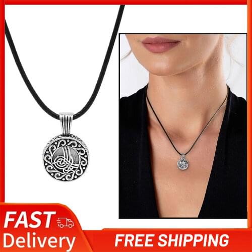 Tugra Themed 925 Sterling Silver Cevşen Necklace With Personalized Name Written