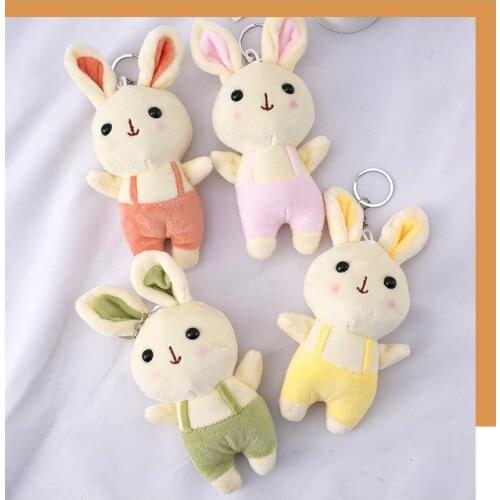 Plush toy pendant small jewelry rabbit keychain cute doll bunny doll bag school bag ornaments
