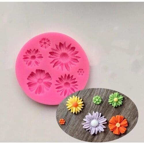 Variety Of Flower Shape Silicone Molds Epoxy Resin DIY Cake Baking Decoration Chocolate Mold Cake Baking Flower Silicone Mold