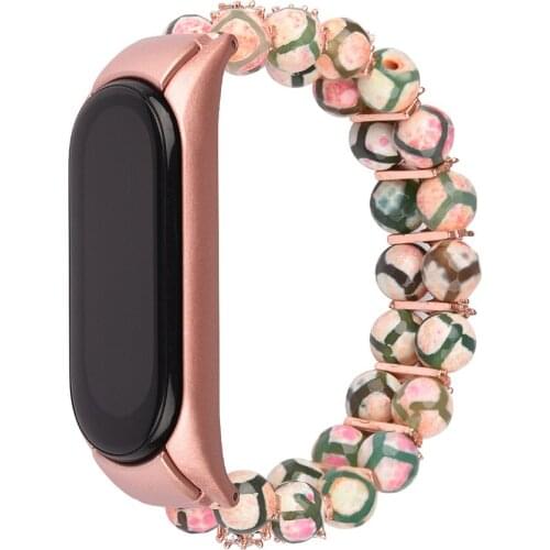 Agate Loop Strap for Xiaomi MI Band 6 5 4 3 Sport Breathable Replacement Wristband for MI Band 5 SmartWatch Bracelet Accessories