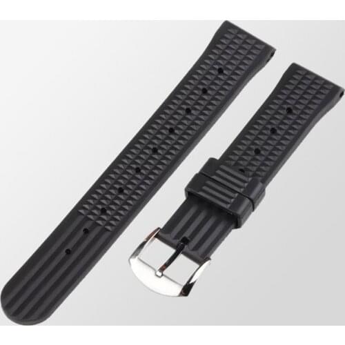 20MM Rubber Waffle Band Strap Fit For Seiko 6105 universary Dive Watches