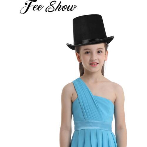 Adult Children Kids Top Hat Gentleman Cap Jazz Dance Hats Fancy Party Halloween Christmas Hot Funny Costume Magician Accessories