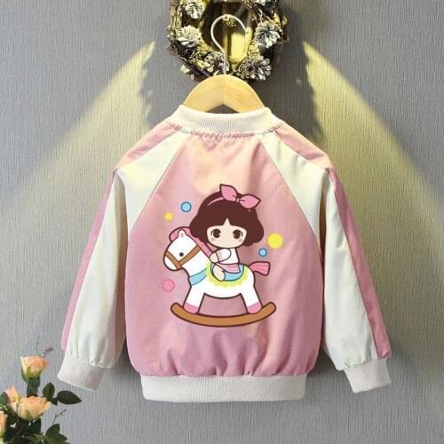 Girls Kids Cute Print Jacket Childrens Long Sleeve coats Spring Autumn Girl Fashion Outwear New Arrival Kids Casual Clothing
