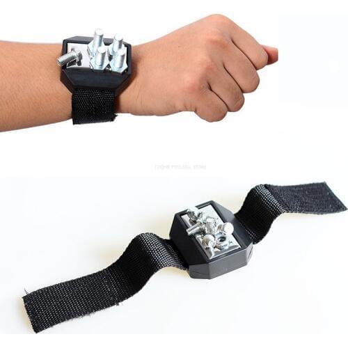 Super strong Magnetic Wristband Portable Tool Bag Electrician Wrist Tool Belt Screws Nails Drill Bits Repair Tool Storage Box