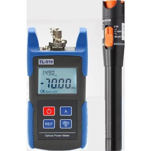 TL510 Handheld Optical Power Meter with TL532 Red Laser Pen Fiber Cable Tester 30KM Visual Fault Locator 50mw