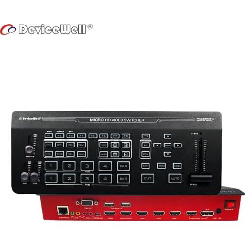 DeviceWell HDS7105P Video Switcher 5-CH Video Switcher 4*HDMI-compatible 1*DP SWITCHER for Video Stream NEW HDS7105 P
