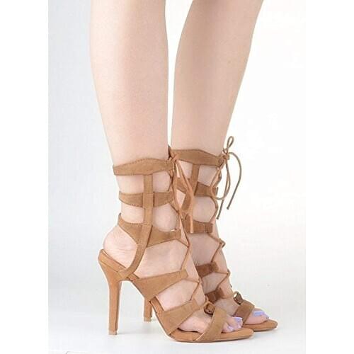 ASHIOFU Hot Sale Ladies High Heel Sandals Crosscriss Slingback Party Prom Summer Shoes Evening Club Fashion Sandals Shoes E006