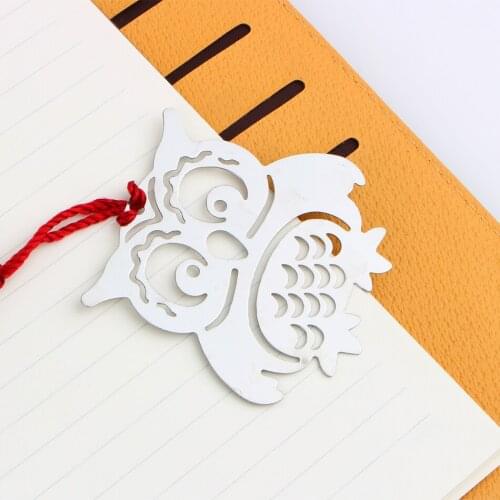 1Pc Retro Alloy Metal Bookmark Owl Vintage Bookmark Memo Stationery Book Tags For Kids Gift