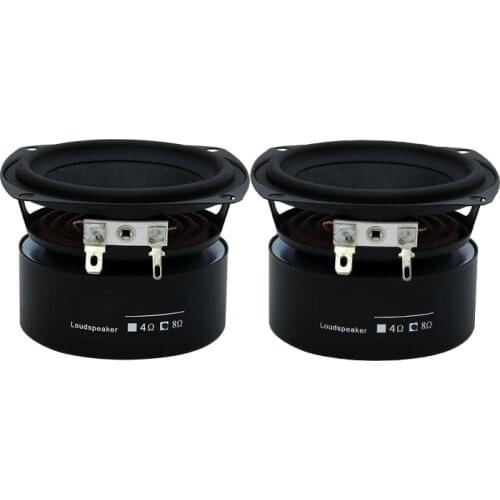 2PCS 15W 3 Inch Audio Speaker 4Ohm 8Ohm Full Frequency Speaker HIFI Cotton Fabric Cone 20mm Core Loudspeaker Fully Anti Magnetic